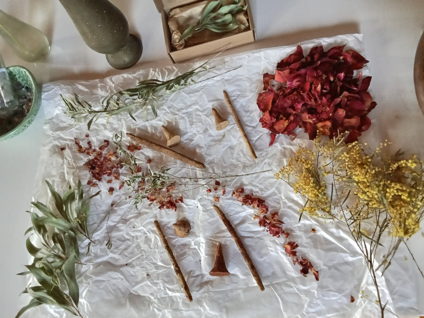 Handmade Incense Cones and Sticks (8 pack)